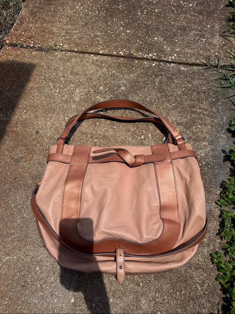 KOOBA Parker Leather Shoulder Tote in Blush Brown - Women Bags. NWOT